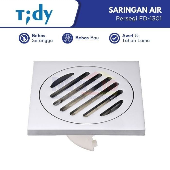 Tidy Saringan Air Kamar Mandi Persegi FD-1301 11 cm x 11 cm visual 2