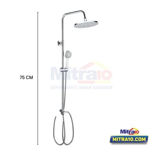 Tidy Set Shower Tiang Column Bulat CC03201 Chrome visual 2