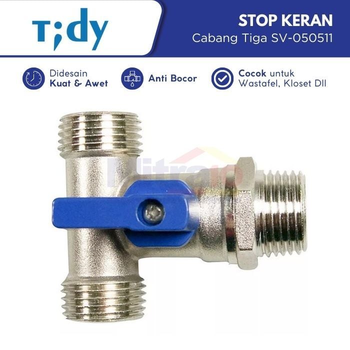 Tidy Stop Kran Bercabang Tiga Arah SV-050511 visual 2
