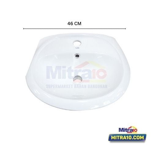Tidy Wastafel Gantung Dinding 46 x 39 x 18 cm 003 White visual 2
