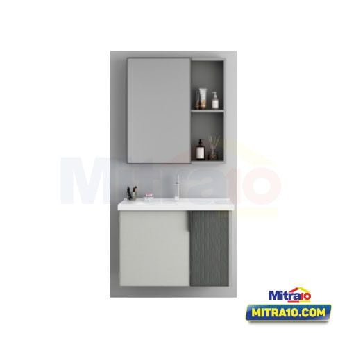 Tidy Wastafel+Kabinet Alumunium Aldera CB271-7 70CM Abu (Set) visual 2