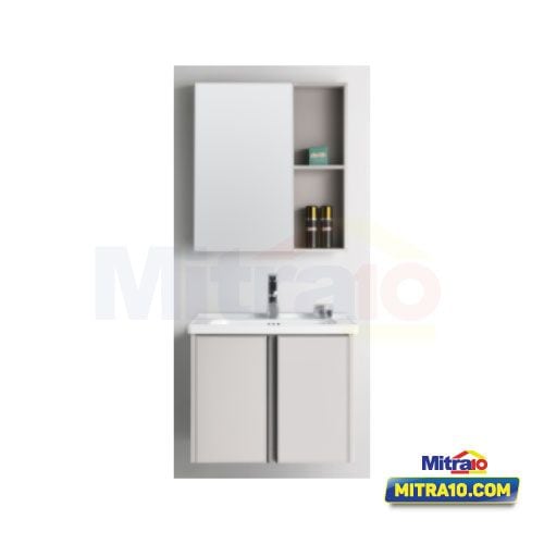 Tidy Wastafel+Kabinet Alumunium Giena CB290-6 60CM Ivory (Set) visual 2