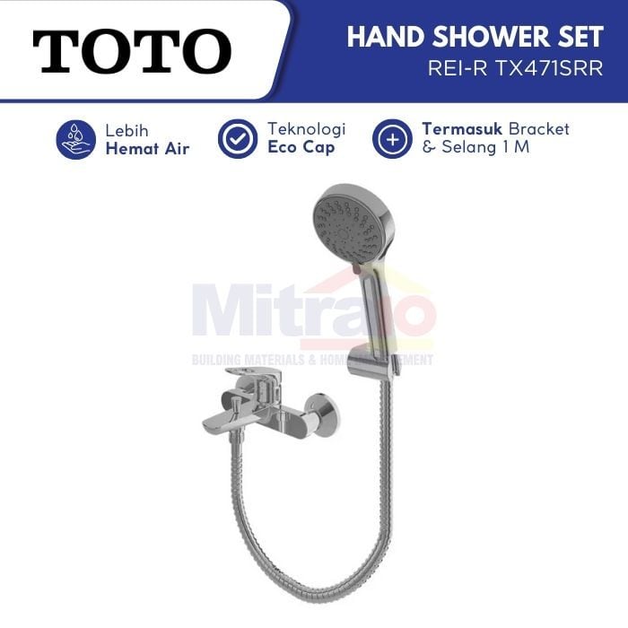 Toto Hand Shower + Kran Air Panas Dingin REI-R TX471SRR visual 2
