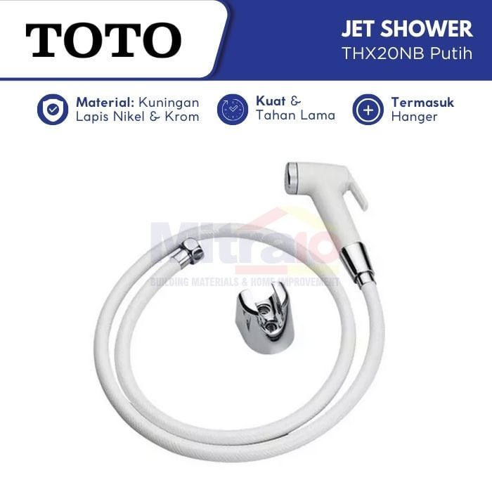 Toto Jet Shower Kloset 1.2 m THX20NB Putih visual 2