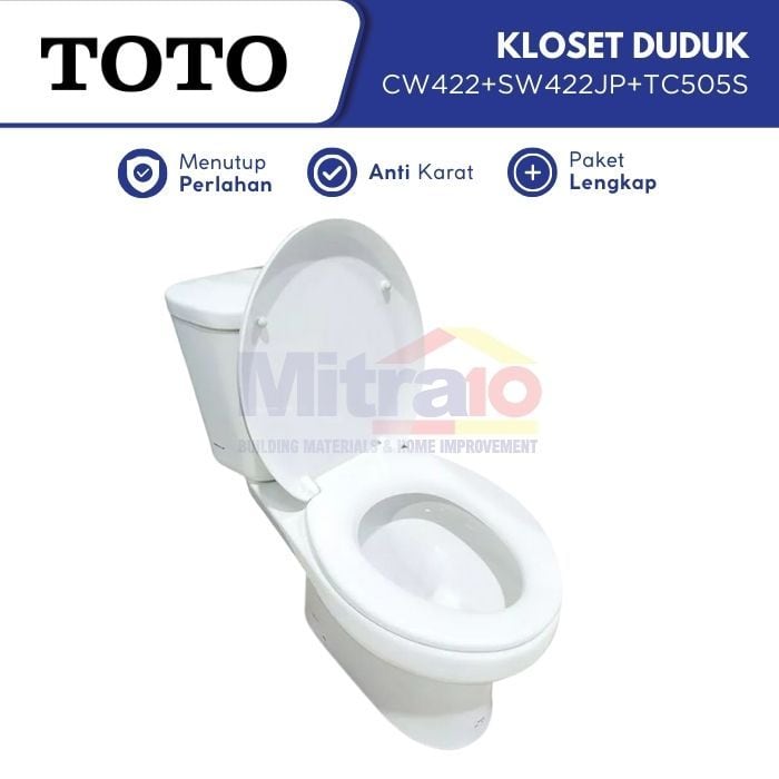 Toto Kloset Duduk Dua Bagian CW422+SW422JP+TC505S Putih visual 2