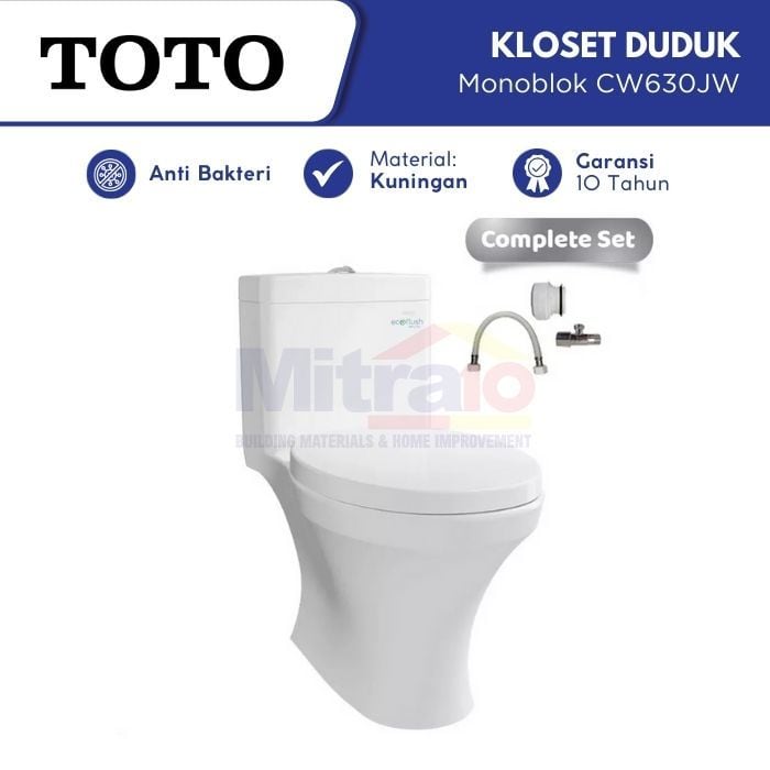 Toto Kloset Duduk Satu Bagian CW630JW/F Putih visual 2