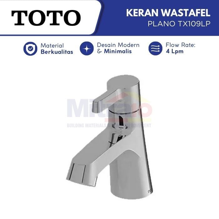 Toto Kran Wastafel Stainless Plano TX109LP visual 2