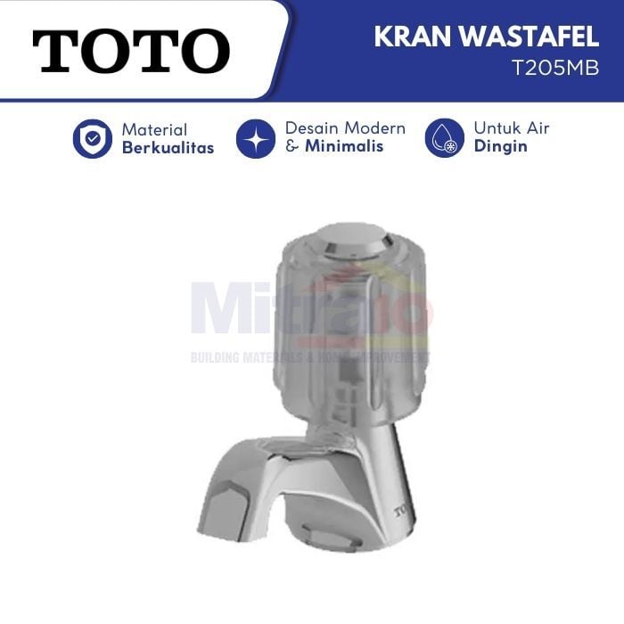 Toto Kran Wastafel Stainless T205MB visual 2