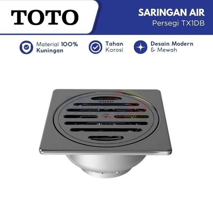 Toto Saringan Air Kamar Mandi Persegi TX1DB visual 2