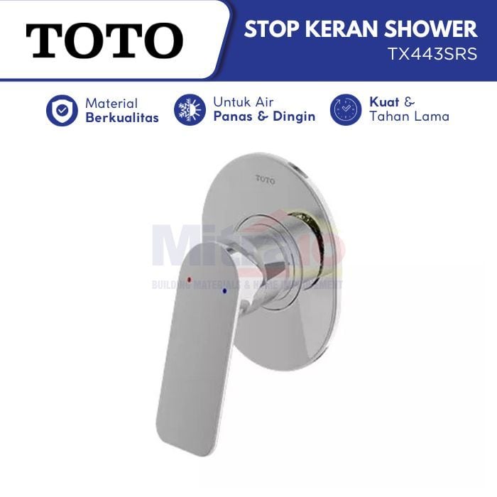 Toto Stop Kran Shower Dinding Air Panas Dingin TX443SRS visual 2
