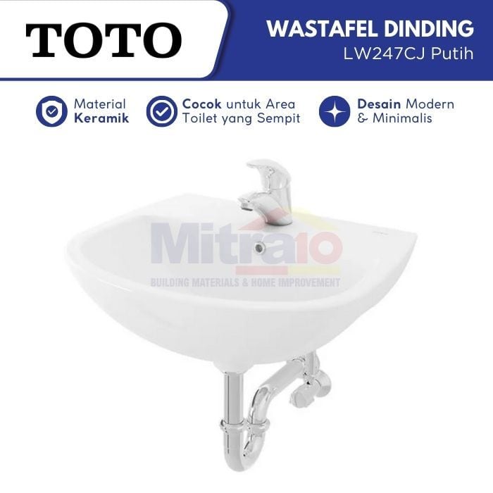 Toto Wastafel Dinding LW247CJ Putih visual 2