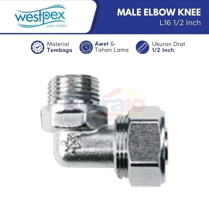 Westpex Male Elbow Knee Air Panas Dan Dingin L16 1/2 Inch visual 2