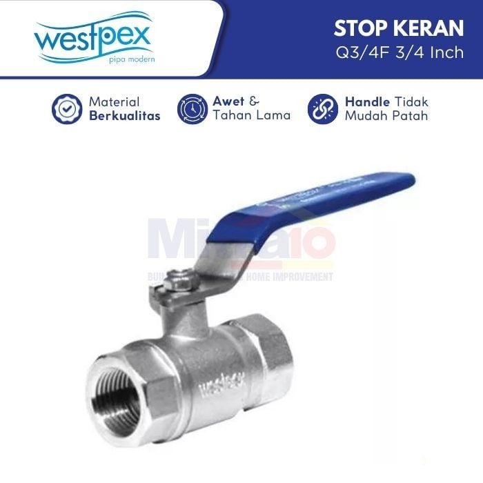 Westpex Stop Kran Q3/4F 3/4 Inch visual 2