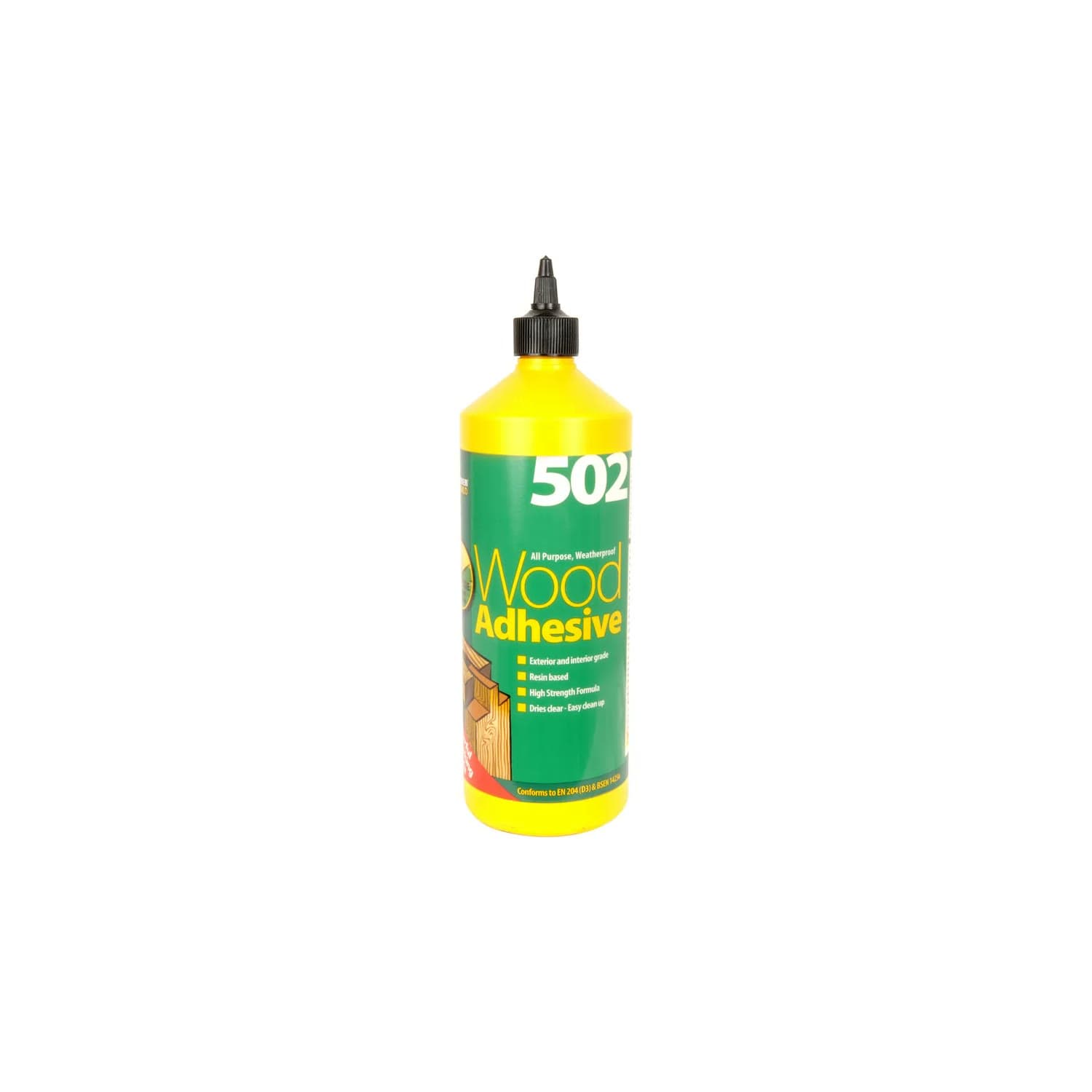 Everbuild 502 Interior & Exterior PVA Wood Glue 1L visual 2
