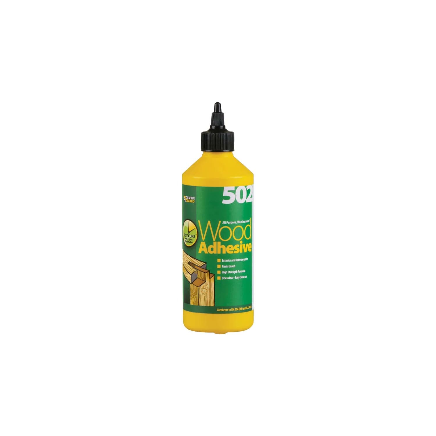Everbuild 502 Interior & Exterior PVA Wood Glue 500ml visual 2