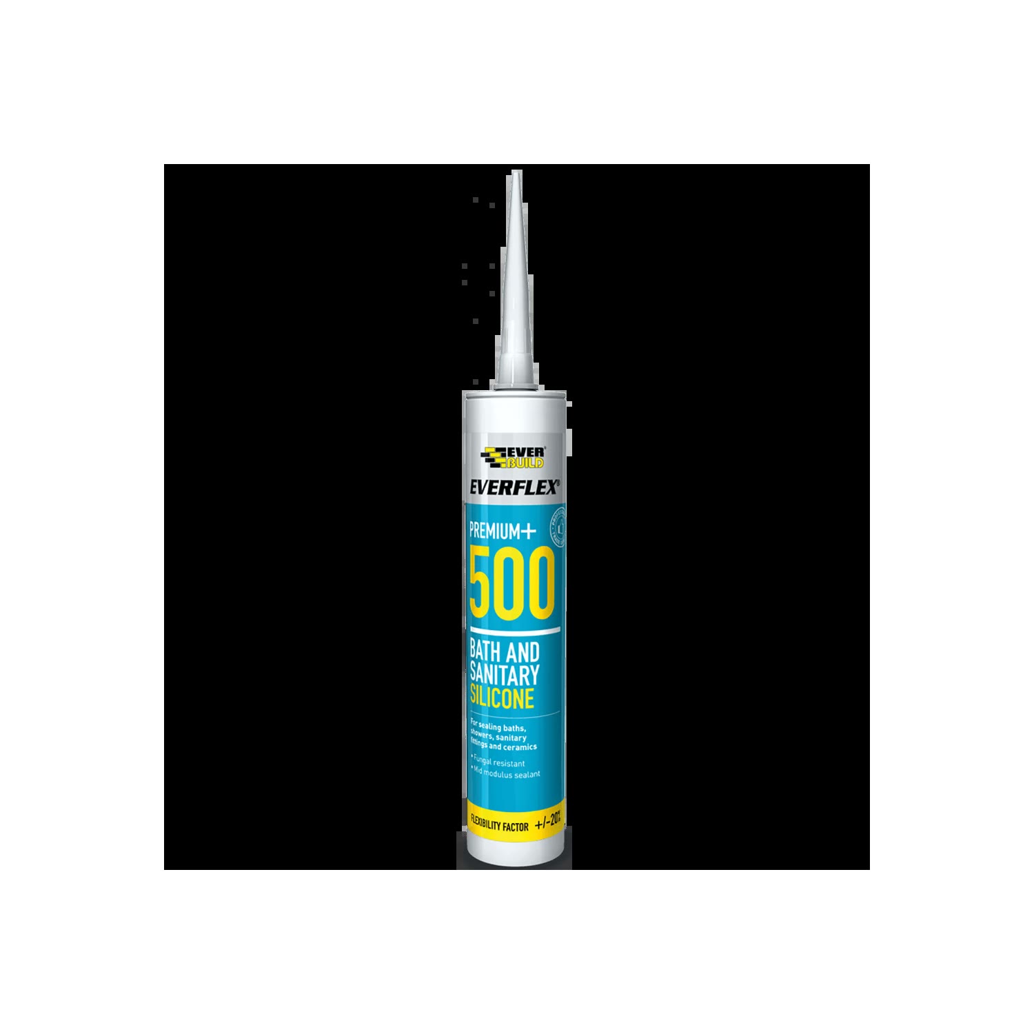 Everbuild Everflex 500 Bath & Sanitary Silicone Clear 295ml visual 2