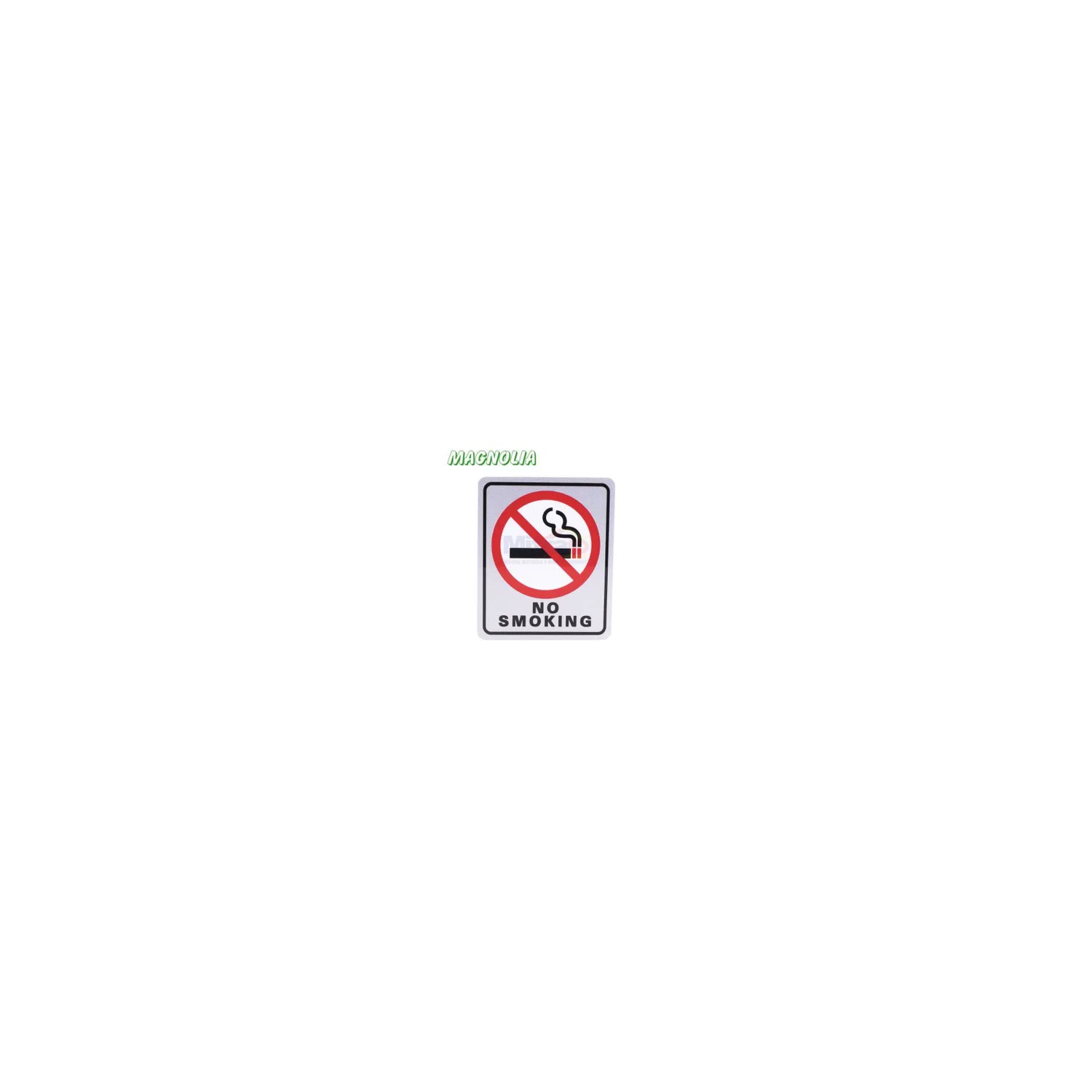 Magnolia Papan Tanda Type Lbm No Smoking 4.6x19.4 cm Silver visual 2