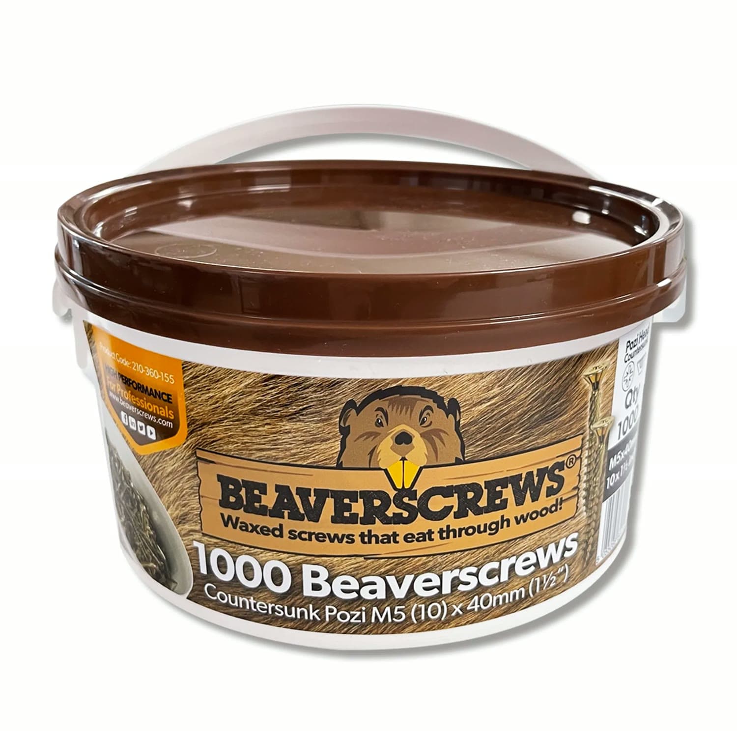 Beaverscrews HPWS Tub 5 × 100 mm (300/Tub) visual 2
