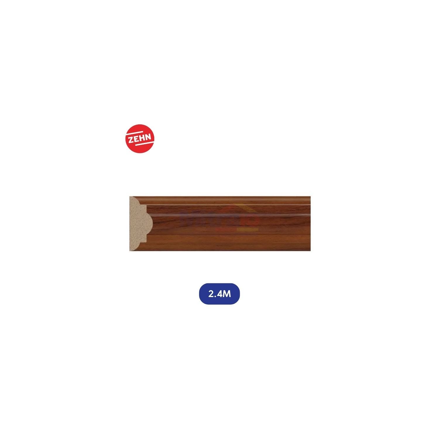 Zehn List Profile Dekorasi JC08-B 2.4 m Coklat Polystyrene Tahan Air Anti Rayap visual 2