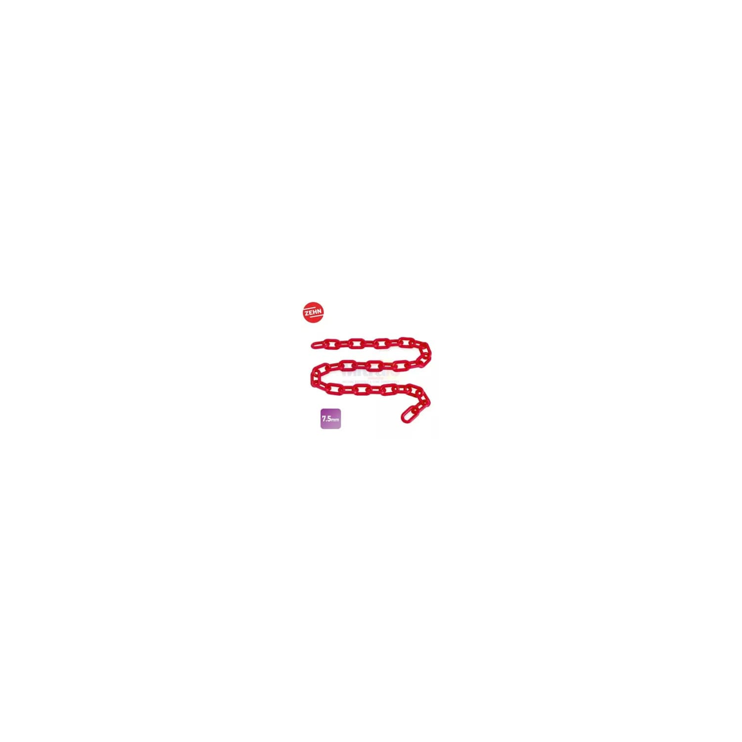 Zehn Rantai Plastik ZN150-TS004-R 0.75 cm Merah (1 Roll = 50M) visual 2