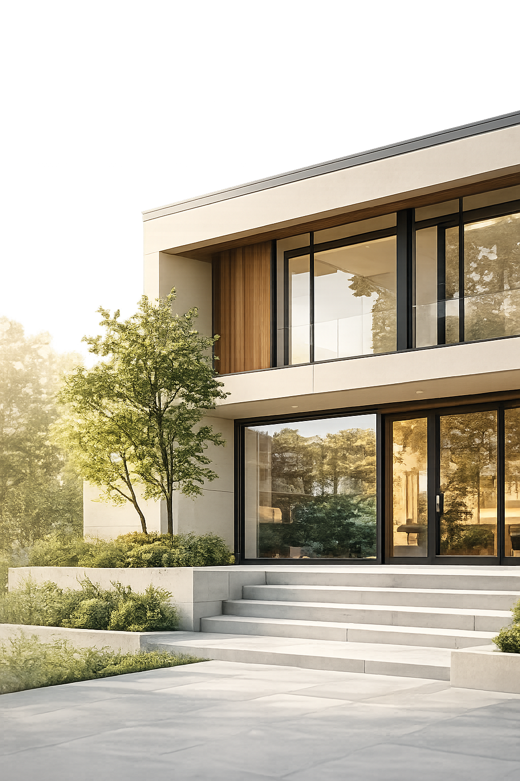 Modern architectural home exterior