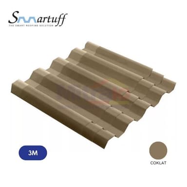 Smartuff Atap Polycarbonat Greca 3 m Coklat