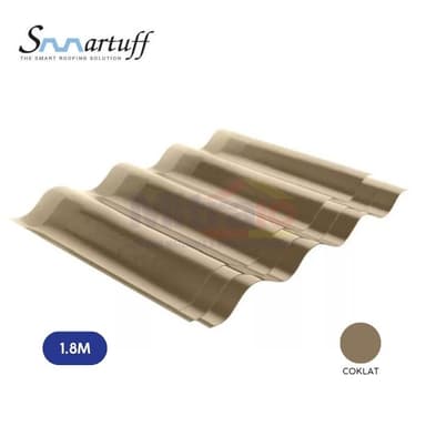 Smartuff Atap Polycarbonat Roma 1.8 m Coklat