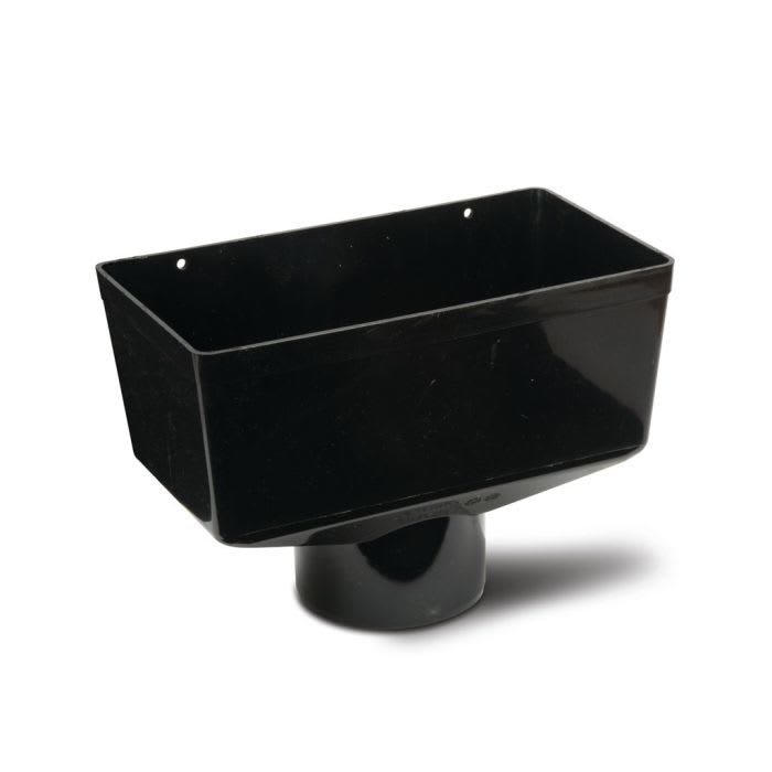 110mm Rainwater Large Hopper Black