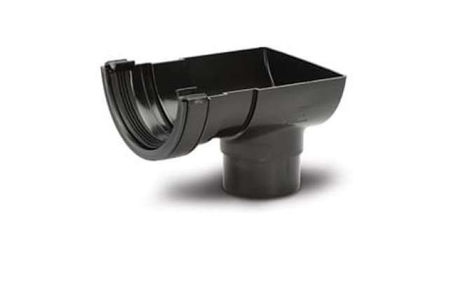 112mm Stop End Outlet Black