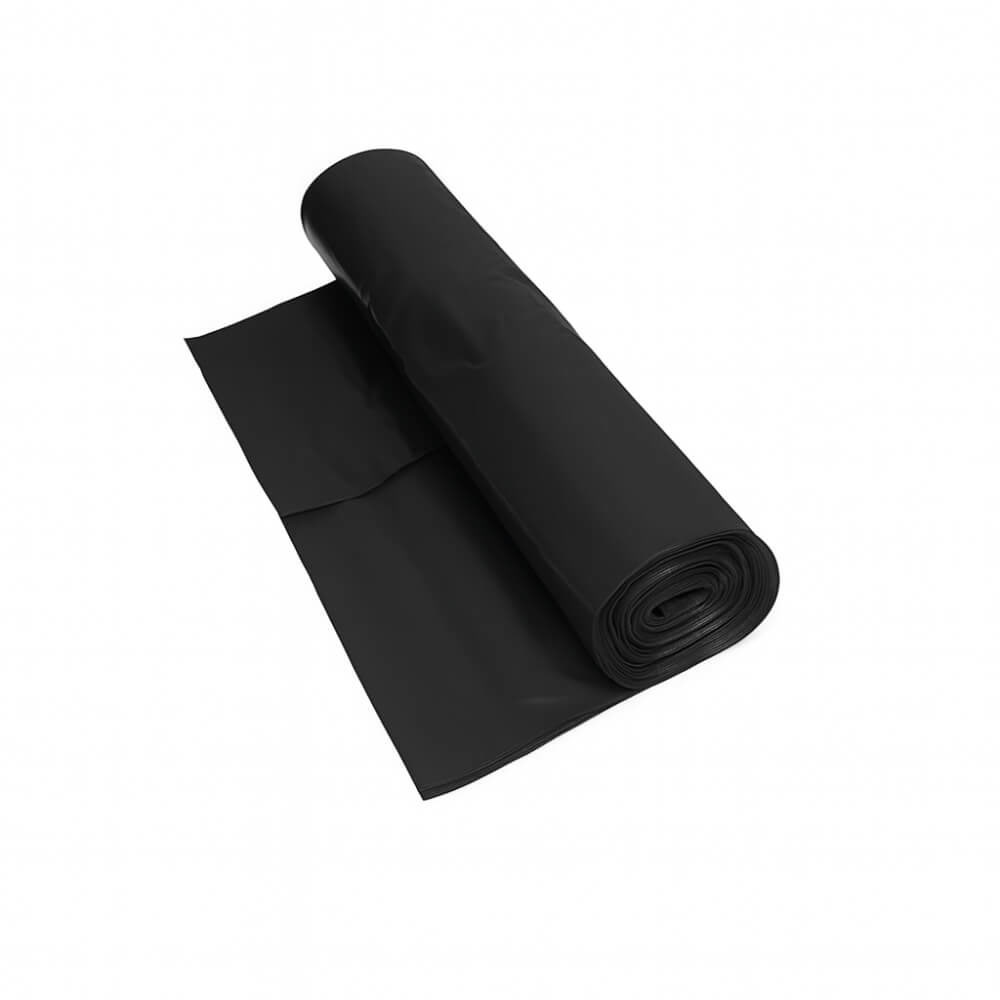 125mu (500G) Black Polythene Damp Proof Membrane (DPM) 4m x 25m (100m2/Roll)