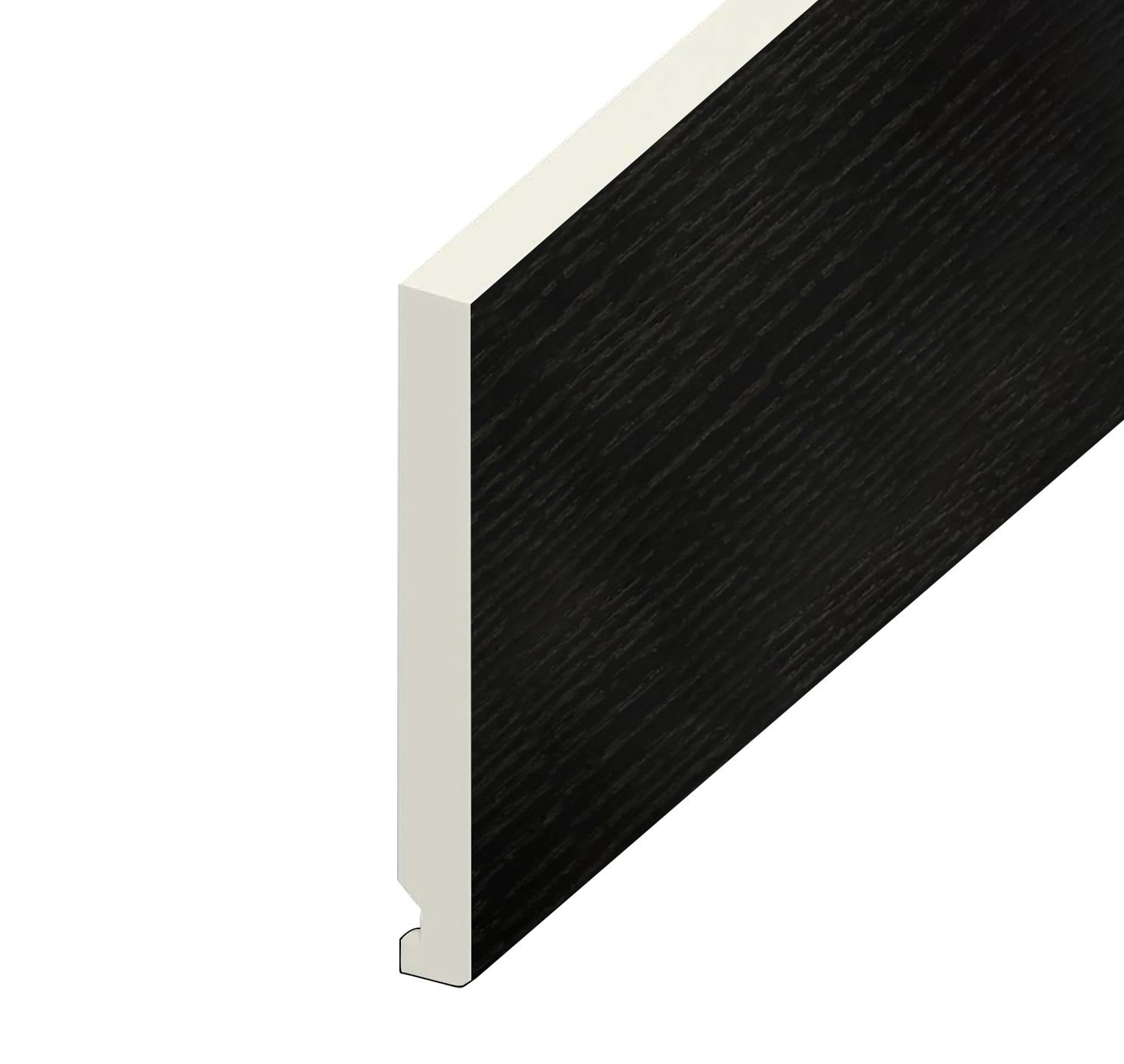 16mm Flat Black Ash Fascia Board 175mm x 5m