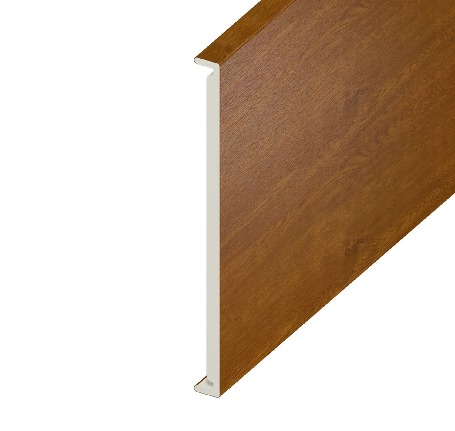 18mm Plain Golden Oak Double Fascia Board 350mm x 5m