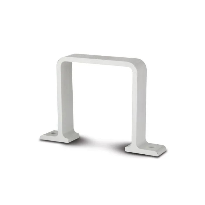 65mm Square Downpipe Flush Pipe Bracket White
