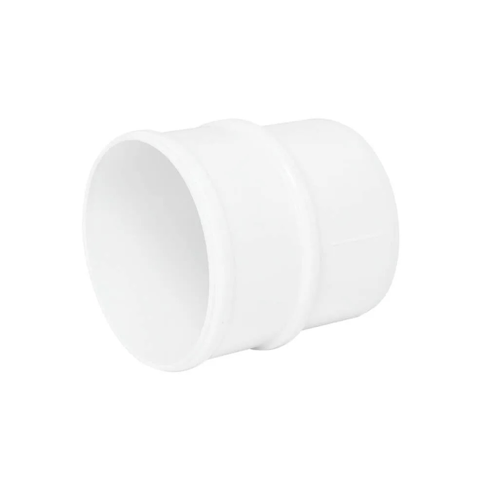 68mm Round Downpipe Connector White