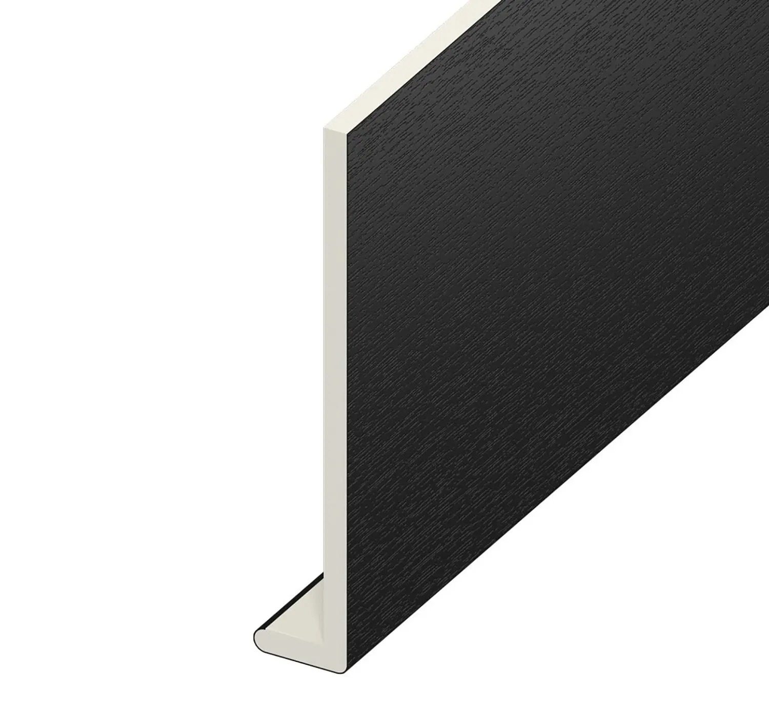 9mm Plain Black Ash Capping Board 200mm x 5m