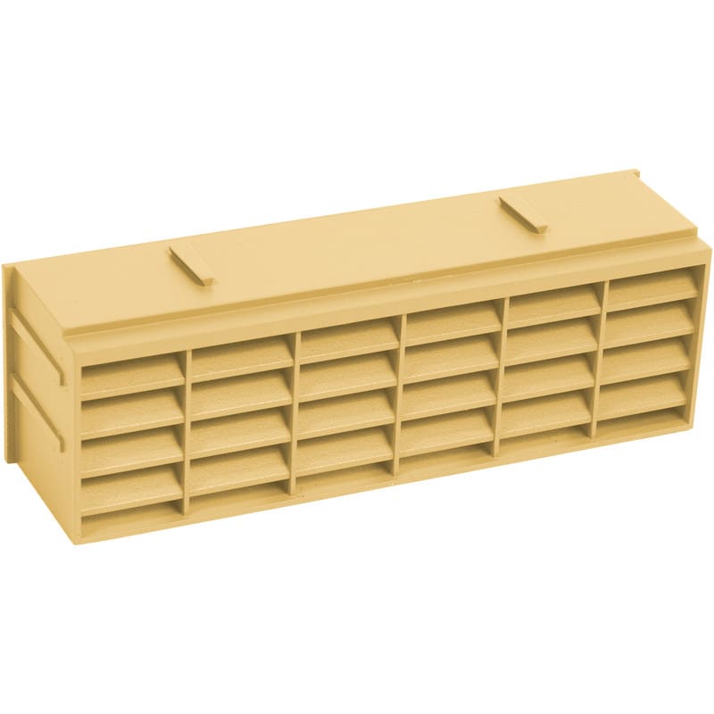 Plastic Air Brick Buff 76mm x 229mm (9" x 3")