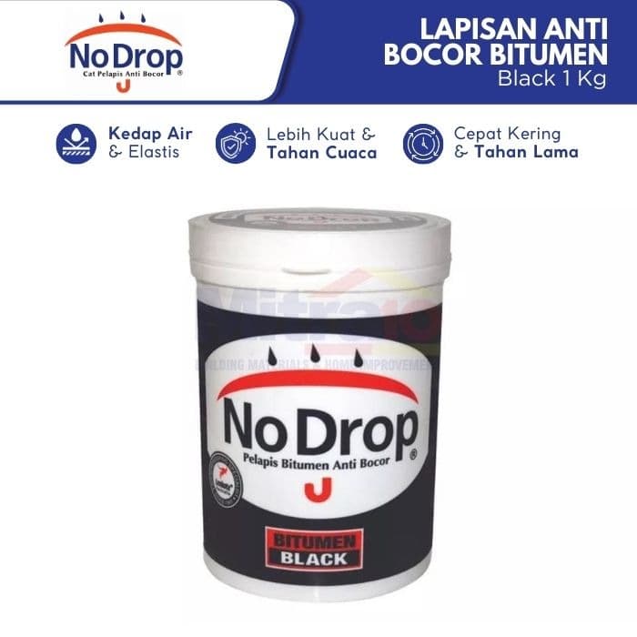 No Drop Cat Lapisan Anti Bocor Bitumen Black 1 Kg