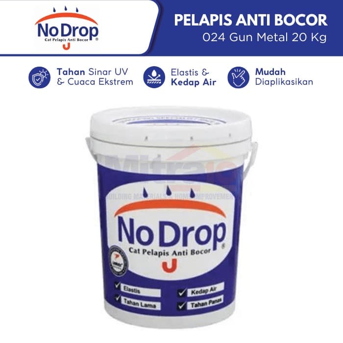 No Drop Cat Pelapis Anti Bocor 024 Gun Metal 20 Kg Abu