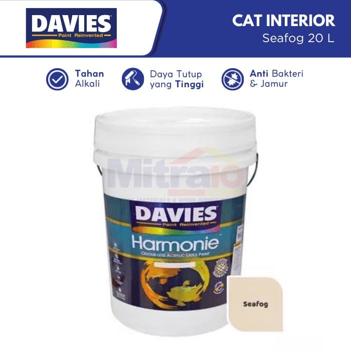 Davies Harmonie Cat Bagian Dalam Rumah 2674P Seafog 20l Liter Krem Tua