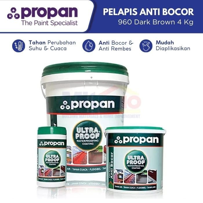 Upr Cat Pelapis Anti Bocor 960 Dark Brown 4 Kg
