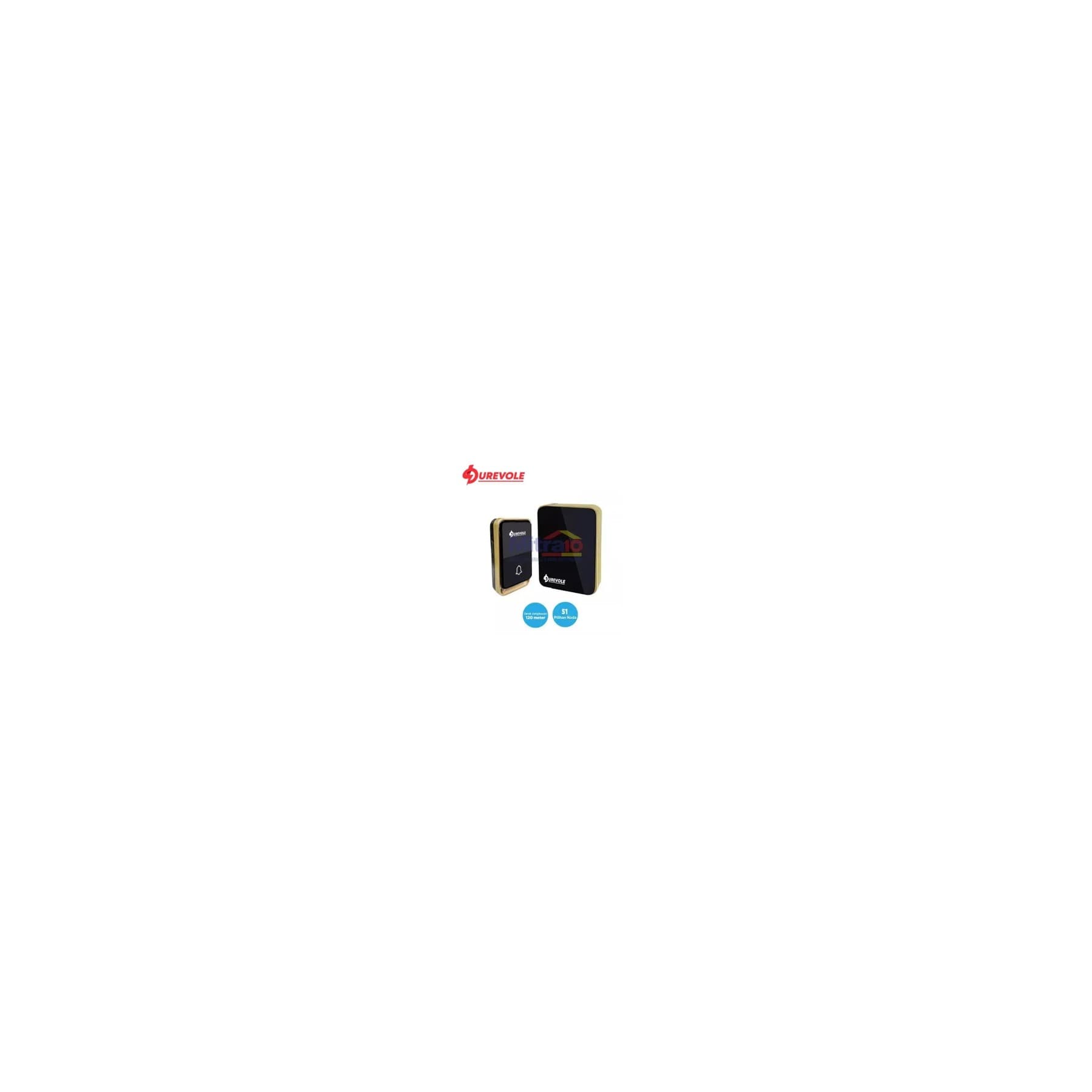 Durevole Bell Pintu Doorbell Ac K06 Hitam