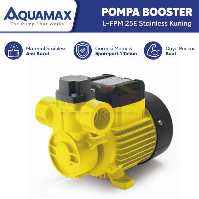 Aquamax Pompa Booster L-FPM 25E Stainless Kuning
