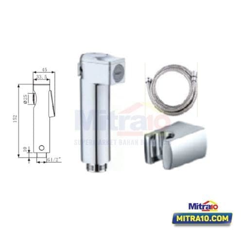 Ceramax Jet shower QU010 120 cm Chrome