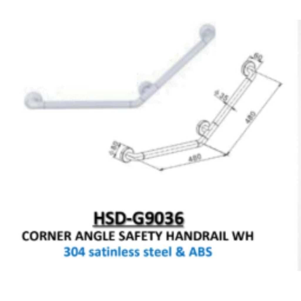 Ceramax Safety Handrail Sudut HSD-G9036 Putih