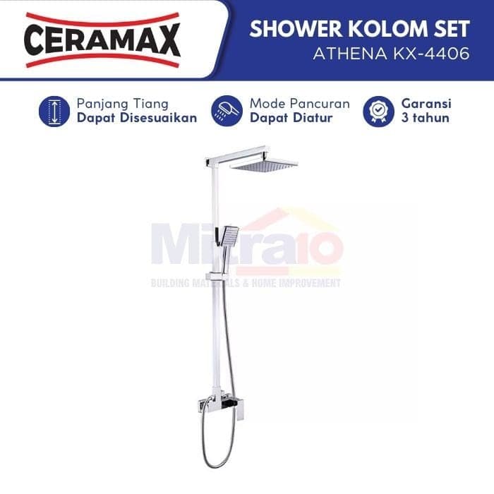 Ceramax Shower Tiang Kolom Athena KX-4406 (Set)