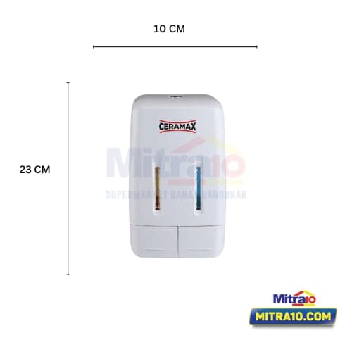 Ceramax Tempat sabun cair double HSD-F9088-2 Putih