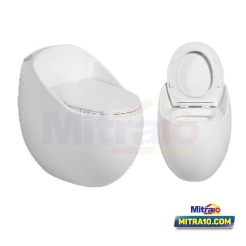 Ceramax Toilet duduk satu bagian siphonic Rhodes FSA0088 30 cm Putih