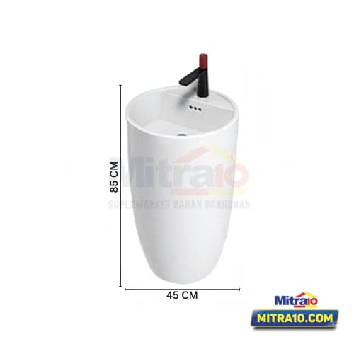 Ceramax Wastafel FSB0502XQ 45cm x 45cm x 85cm Putih