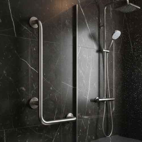 Handrail Safety L-Shaped Chrome Ceramax HSD-G9025