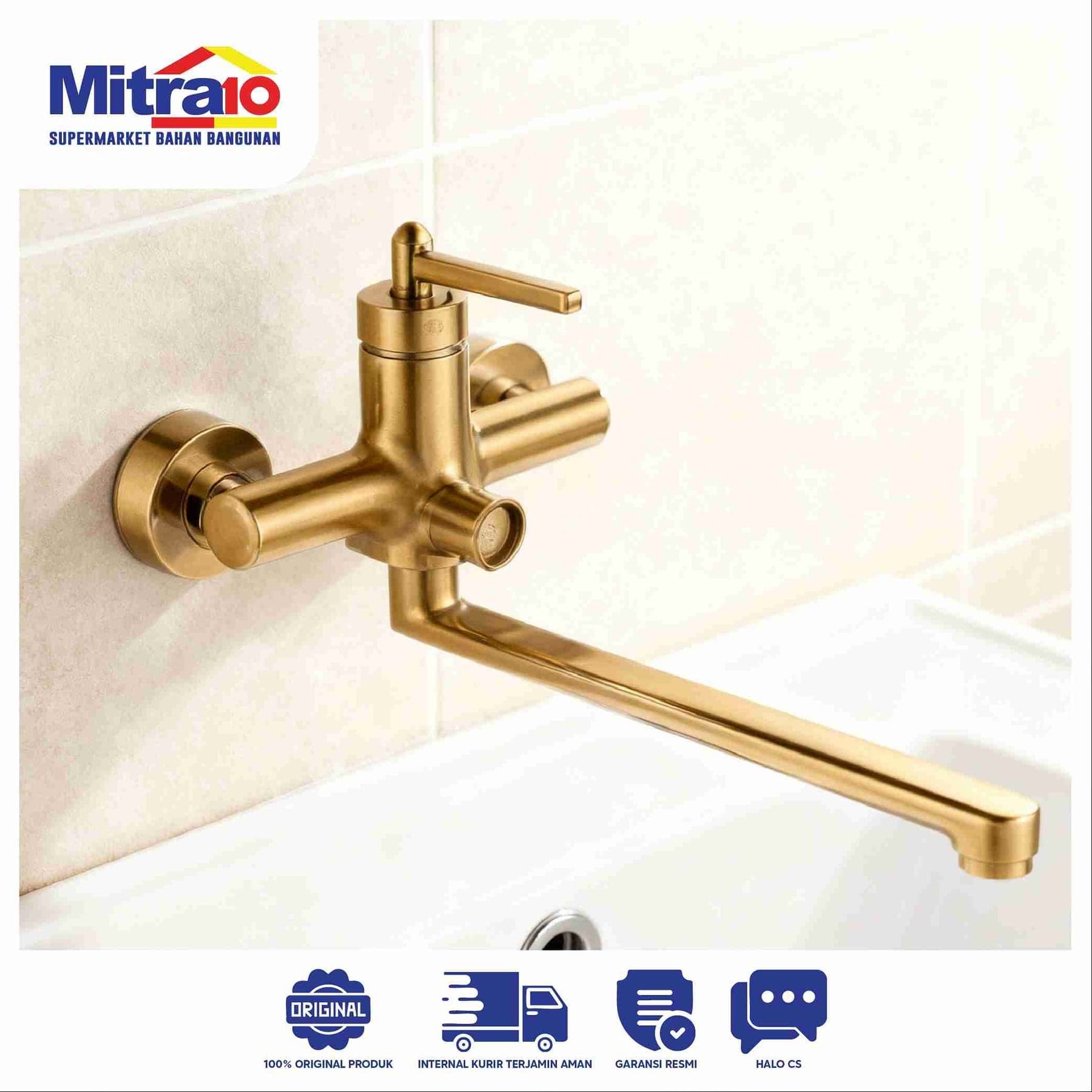 Kran Mixer Panas Dingin Ceramax 50203-823A Brush Gold